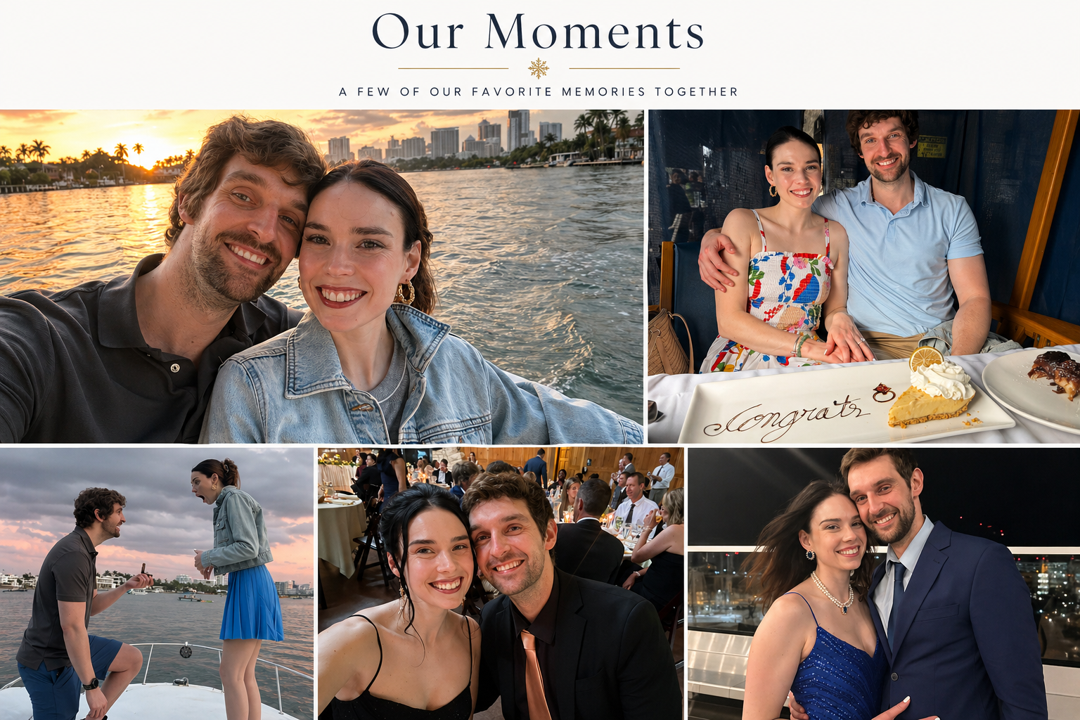 A collage of Theresa and Ryan&rsquo;s favorite moments together